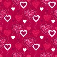 Seamless pattern with decorative hearts N6