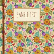 Beige card with wild flowers