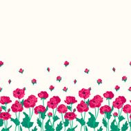 Decorative seamless textiles with blossoming anemones