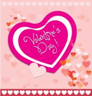 valentine greeting hearts banner and card background