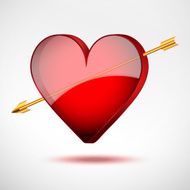 Background Heart and arrow Valentines Day Card
