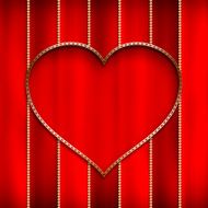 Valentine&#039;s Day - Golden shape of heart