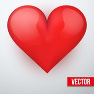 Background with beautiful realistic heart Vector N2
