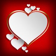 Valentines Day background - white hearts N3