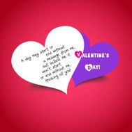 Happy valentine day with a pair heart