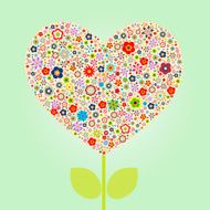 Love shape flower