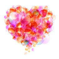 sweet bubble love shape