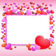 Valentines Day beautiful background with ornaments and heart