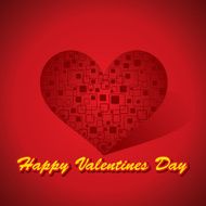 Happy Valentines Day red background N3