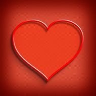 Valentines Day background - Shape of heart on patterned backgrou