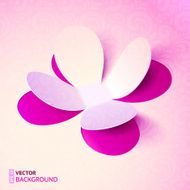 Pink cutout paper vector plower