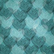 Decorative hand drawn texture with black and white hearts N2