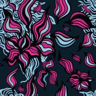 Abstract Flowers background Seamless pattern N2