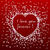 Valentine's day paper heart card vector illustration N2