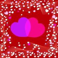 Valentine&#039;s day paper heart card vector illustration N4