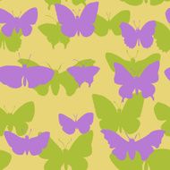 vector seamless pattern of butterflies N3