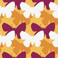 vector seamless pattern of butterflies N5