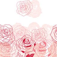 Floral background with pink roses Vector illustration