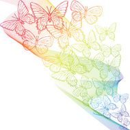 Colorful grunge background with butterfly Vector illustration N2