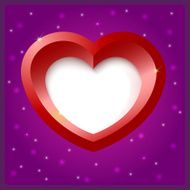 Heart shape vector object