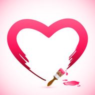 Brush Painting Heart