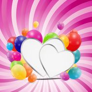 Balloon Heart Vector Illustration Background N7