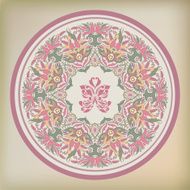 Beautiful ornament for greeting card vector