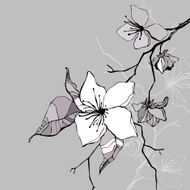 Beautiful flower Hand drawn vector illustration