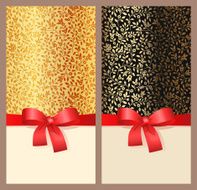 Set of vertical invitations