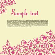 Floral postcard with decorative elements
