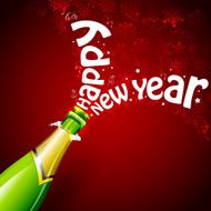 Happy New Year with Champagne