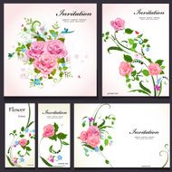 Set of floral cards for your design N4