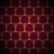 Royal Golden Pattern on Purple Background