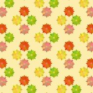 Vintage Flower Pattern in Warm Colors