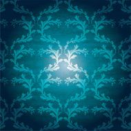Seamless blue floral background