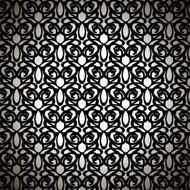 Elegant Black Forged Pattern on White Background