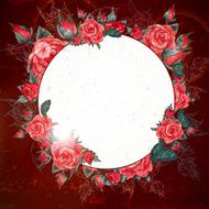 Romantic Vintage Rose Frame N4