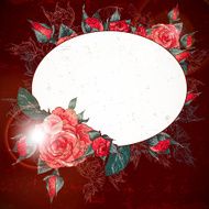 Romantic Vintage Rose Frame N5