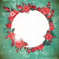 Romantic Vintage Rose Frame N6