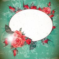 Romantic Vintage Rose Frame N7