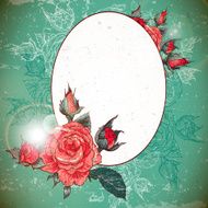 Romantic Vintage Rose Frame N8