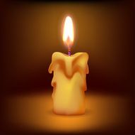 Candle with fire