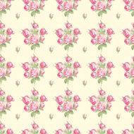 Seamless vintage pattern with bouquets of roses