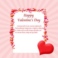 Card frame made from hearts