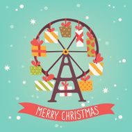 Carousel of presents Christmas greeting card