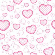Light seamless pattern with hearts N2