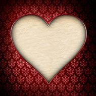 Valentines day - heart on patterned background
