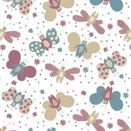 Seamless color pattern butterflies