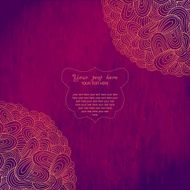 Vintage invitation card on grunge background