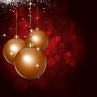 Xmas Balls Dark Red Celebration Background